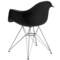 Emma and Oliver Plastic Accent Dining Chair with Arms and Chrome Base